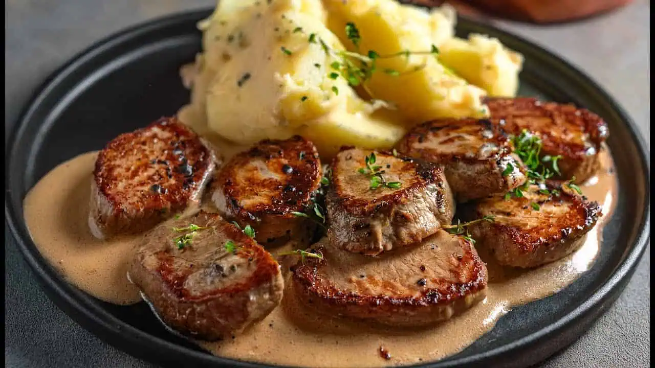 Keď mám doma bravčovú panenku, varím ju ako v päťhviezdičkovej reštaurácii: Jednoduchý recept na mäso v hermelínovej omáčke!
