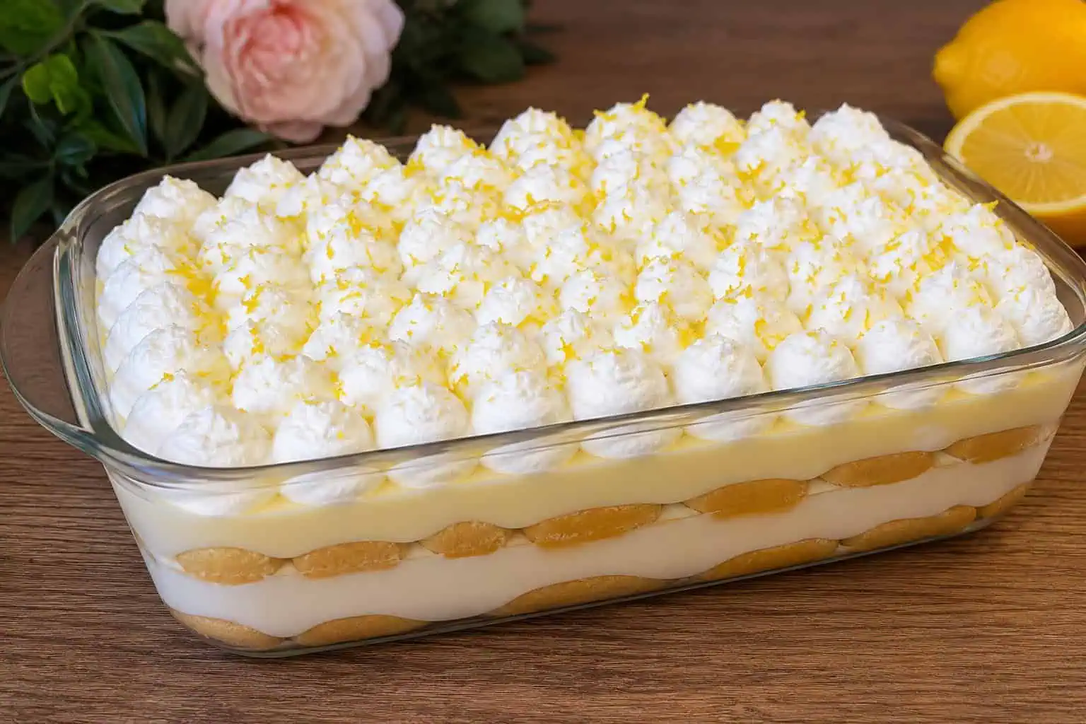 Nepečené citrónové tiramisu: Jemný dezert bez pečenia, ktorý vyzerá nádherne a chutí ešte lepšie